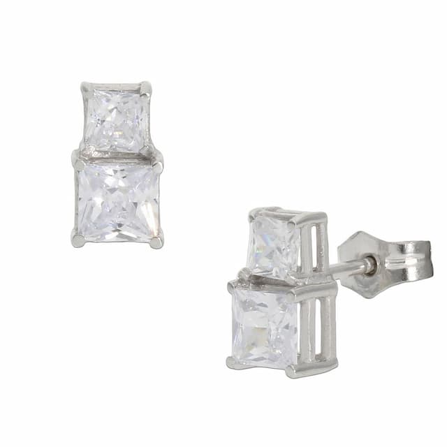 Imagen del productoPENDIENTES ORO BLANCO 18KL CIRCONITAS