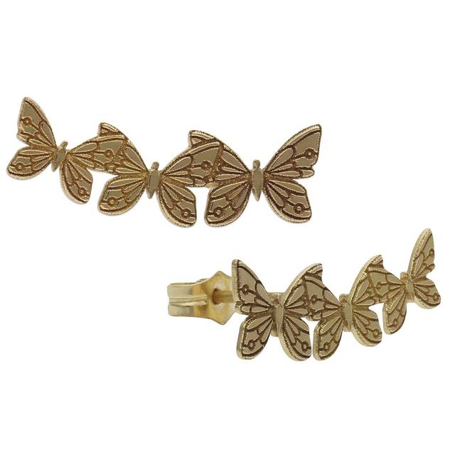 Imagen del producto PENDIENTES ORO 18KL TREPADORES MARIPOSAS