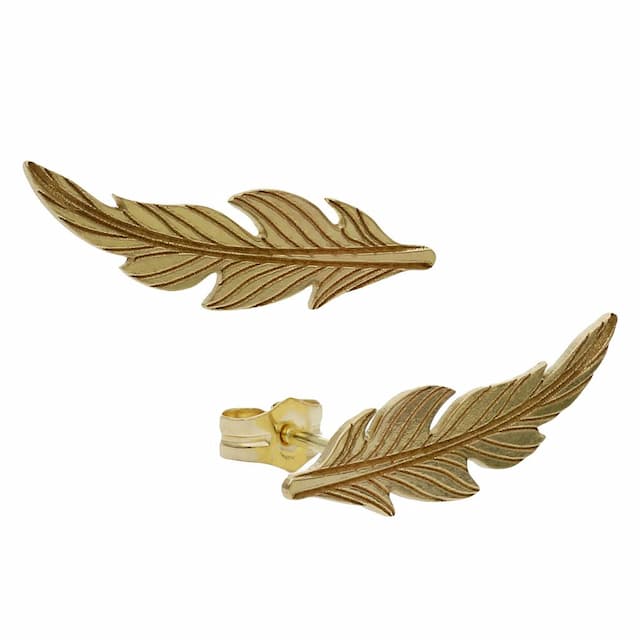 Imagen del productoPENDIENTES ORO 18KL TREPADORES PLUMA