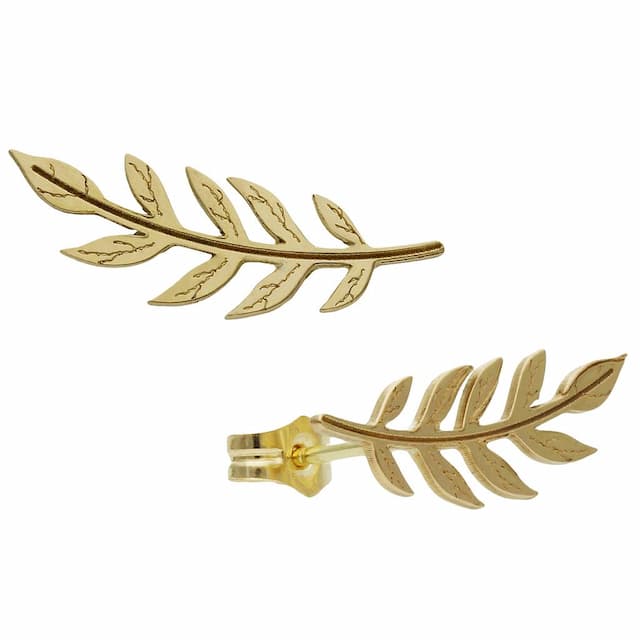 Imagen del productoPENDIENTES ORO 18KL TREPADORES HOJA