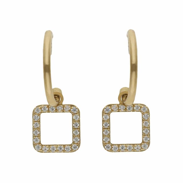 Imagen del productoAROS ORO 18KL CUADRADO CIRCONITAS - 5.50MM