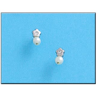 Imagen del producto PENDIENTES ORO BLANCO 18KL FLOR 