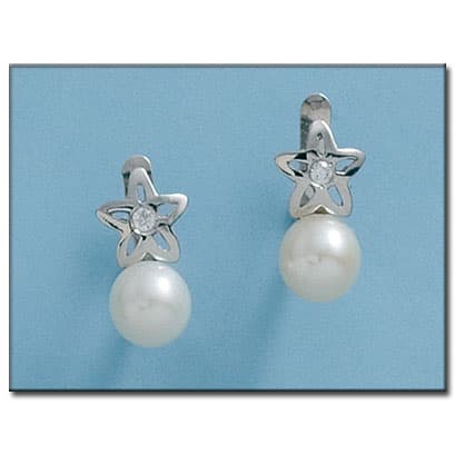 Imagen del producto PENDIENTES ORO BLANCO 18KL ESTRELLAS