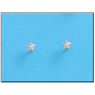 Imagen del productoPENDIENTES ORO BLANCO 18KL ESTRELLAS