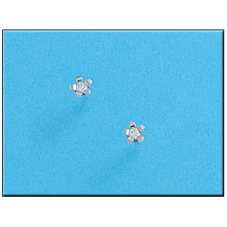 Imagen del productoPENDIENTES ORO BLANCO 18KL FLOR