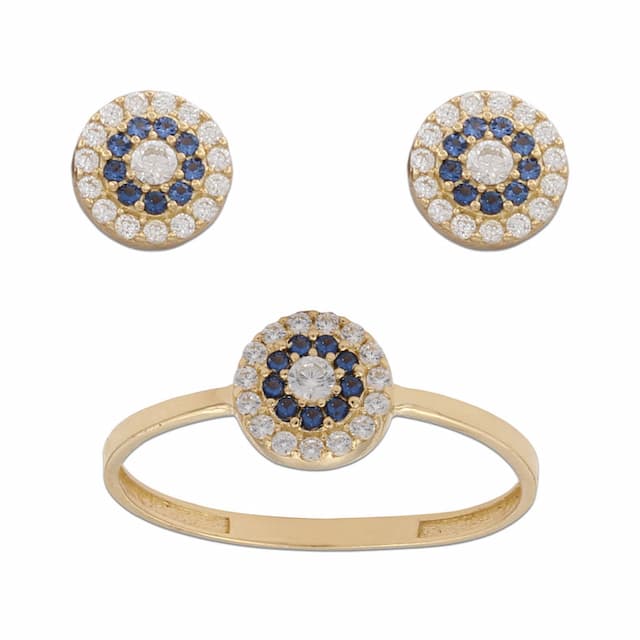 Imagen del productoPENDIENTES ORO 18KL REDONDOS - AZUL