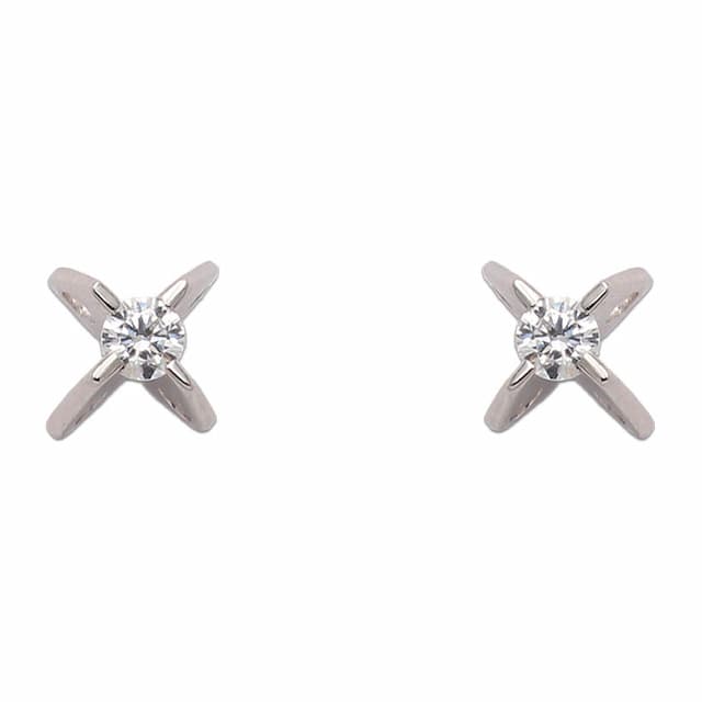 Imagen del producto PENDIENTES ORO BLANCO 18KL CIRCONITAS