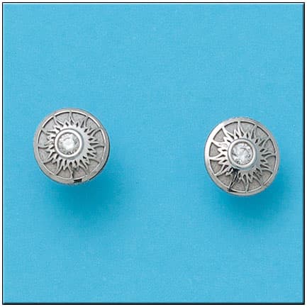 Imagen del productoPENDIENTES EN ORO BLANCO DE 18KL SOL 