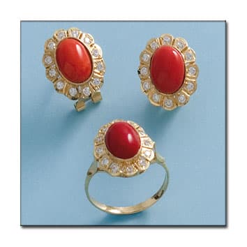 Imagen del productoPENDIENTES ORO 18KL CORAL SINTETICO