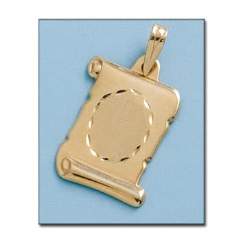 Imagen del producto PLACA ORO 18KL PERGAMINO - 20x29MM