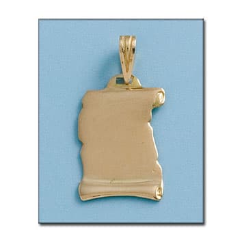 Imagen del producto PLACA ORO 18KL PERGAMINO LISA - 16X23MM