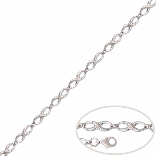 Imagen del producto PULSERA ORO BLANCO 18KL INFINITOS