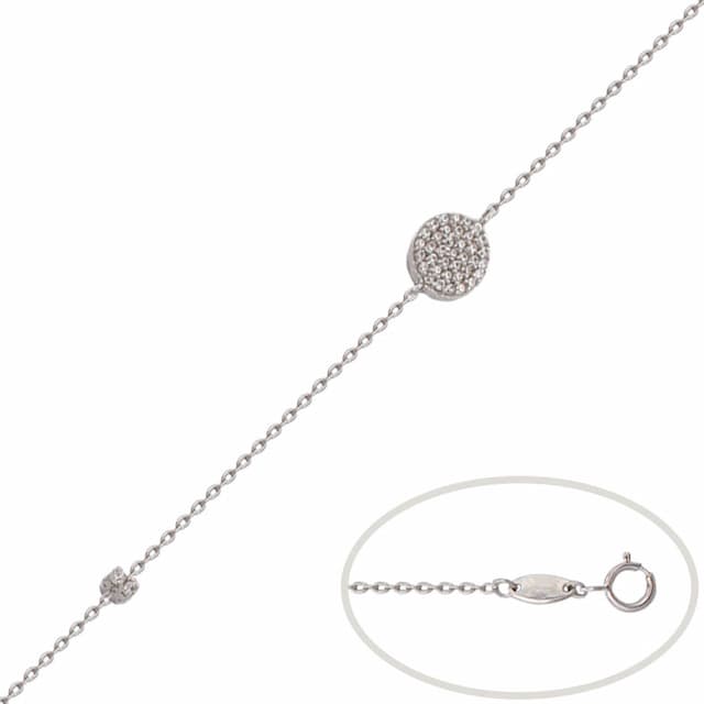 Imagen del productoPULSERA ORO BLANCO 18KL CIRCULO CIRCONITAS