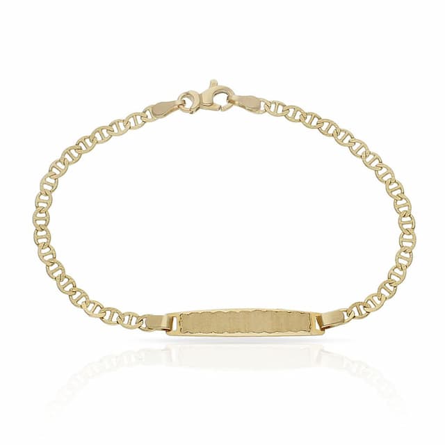 Imagen del producto PULSERA ORO 18KL ANCLA TALLADA PLACA