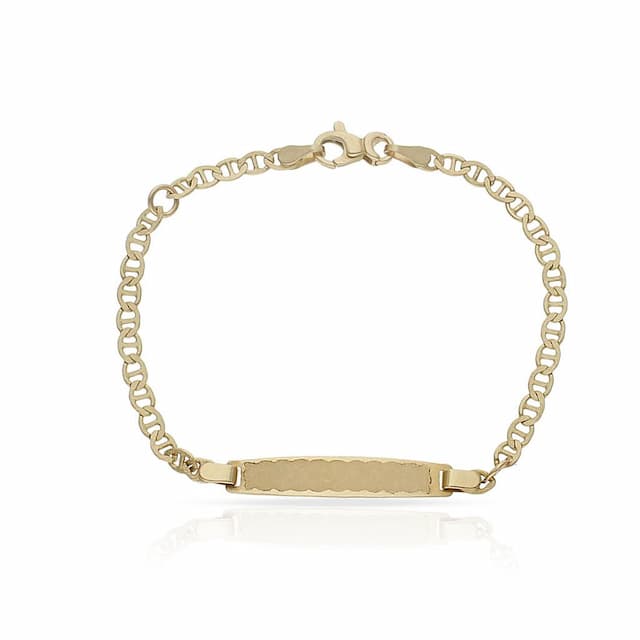 Imagen del producto PULSERA ORO 18KL ANCLA TALLADA PLACA