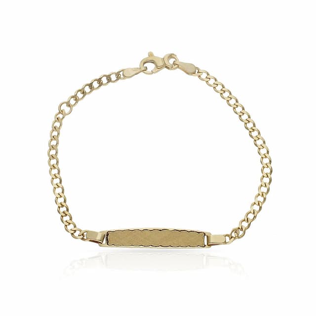 Imagen del producto PULSERA ORO 18KL OVAL PLANO PLACA