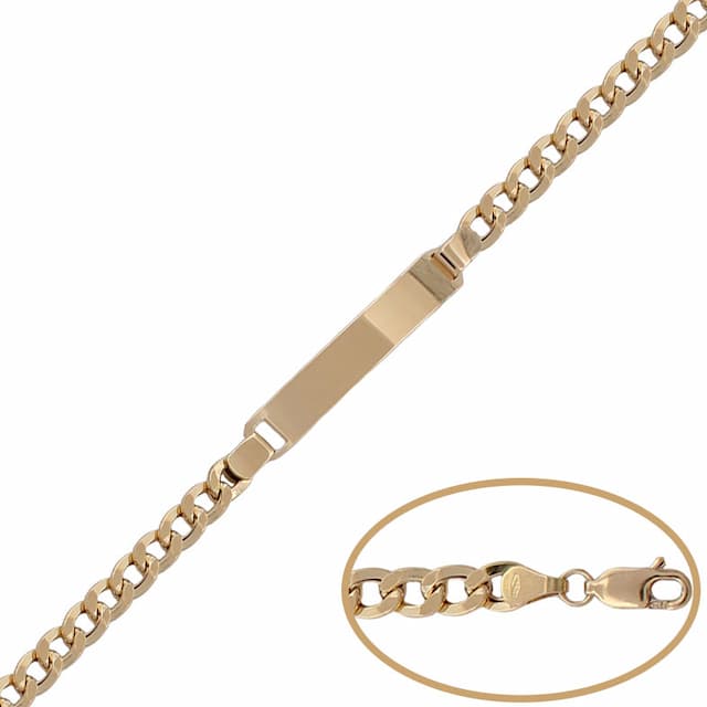 Imagen del productoPULSERA ORO 18KL PLACA BARBADA - 5MM