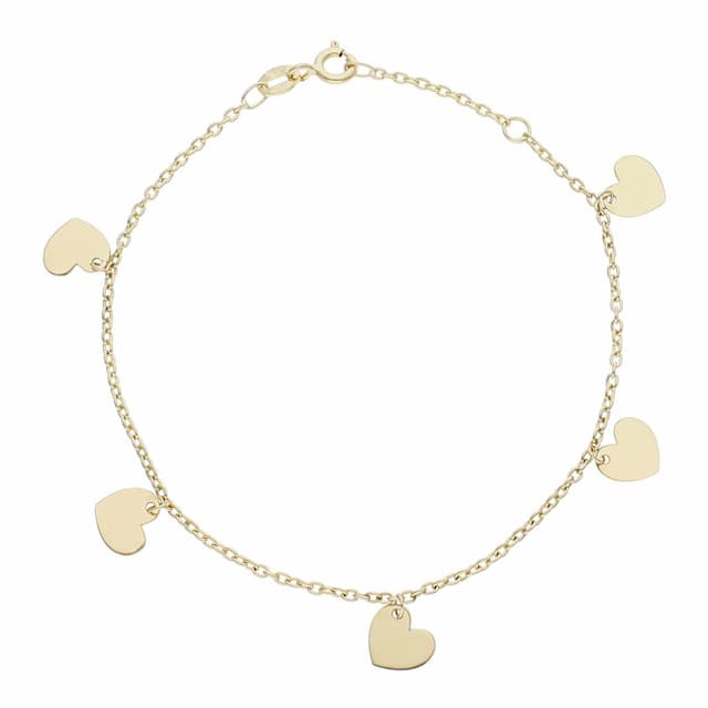 Imagen del producto PULSERA ORO 18KL MINI CHARMS CORAZONES