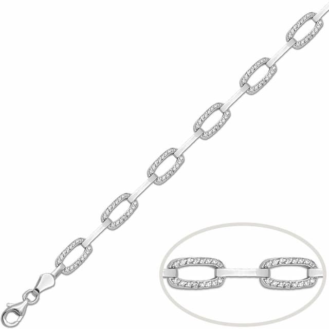 Imagen del productoPULSERA ORO BLANCO 18KL CIRCONITAS