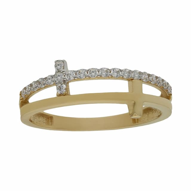 Imagen del productoSORTIJA ORO 18KL CRUCES CIRCONITAS