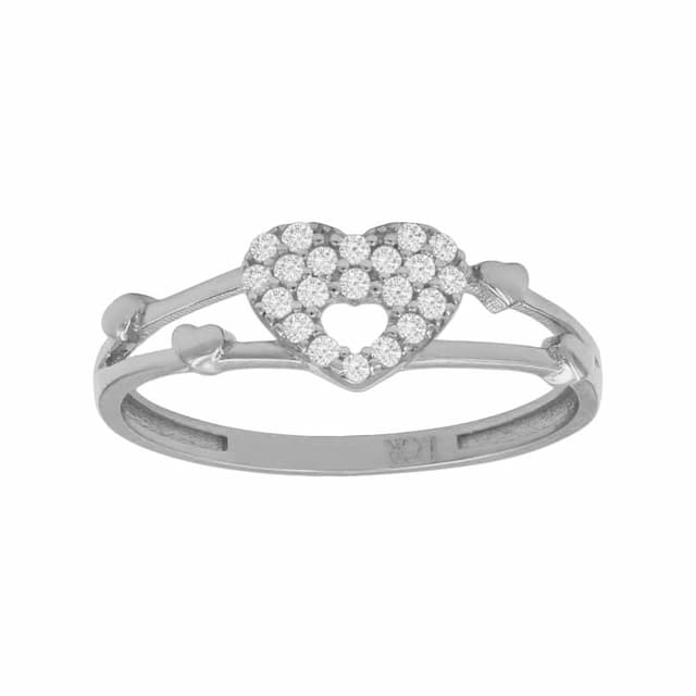 Imagen del productoSORTIJA ORO BLANCO 18KL CORAZON CIRCONITAS