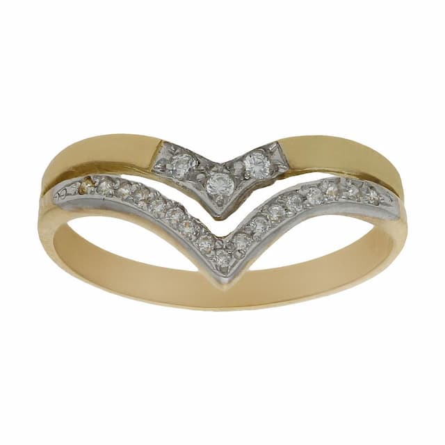 Imagen del productoSORTIJA ORO 18KL BICOLOR CIRCONITAS