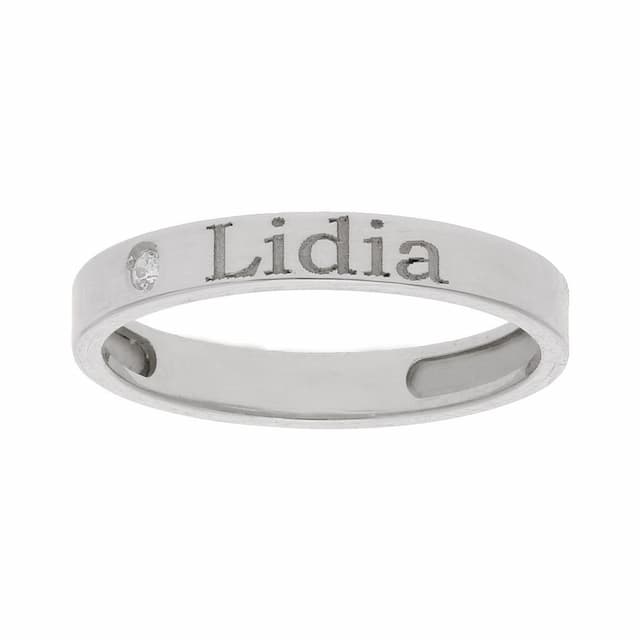 Imagen del producto SORTIJA ORO BLANCO 18KL - 1 ANILLO PERSONALIZADO NOMBRE