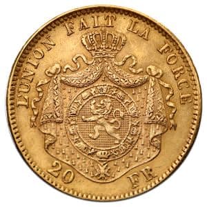 Imagen del productoBelgian 20 Francs Leopold II Gold
